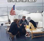 JFK chilling on a yacht…