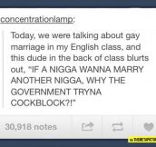 Gay marriage issues solved…