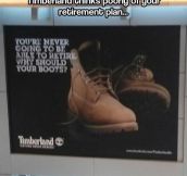 Timberland has no faith in you…