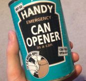 Emergency can opener…