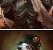 Historical figures as cats and dogs…