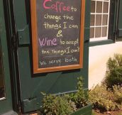 Excellent coffee shop sign…