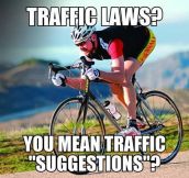 Cyclists on the road…