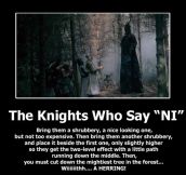 The knights who say ‘Ni’…