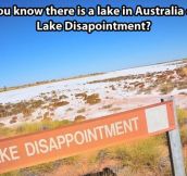 Lake Disappointment…