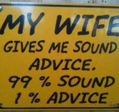 Sound advice in marriage…