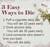 Easiest ways to die…