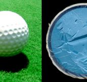 Golf Balls Cut in Half (10 Pics)