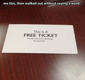 Free ticket