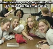 Jennifer Lawrence in middle school