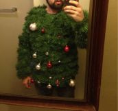 This sweater wins all the ugly sweater awards