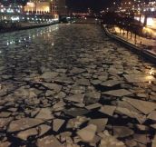Frozen river…
