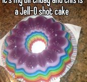 Jelly birthday cake…