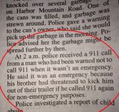 911 paradox…