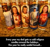 Religious candles around the holidays…