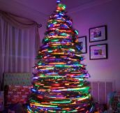 Spinning tree of lights…