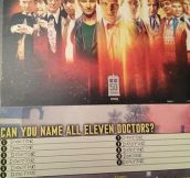 Can you name all eleven Doctors?