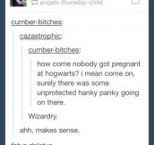 How Hogwarts deals with teenage pregnancy…