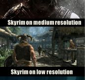 Skyrim on different resolutions…