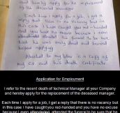 Best application for employment ever…