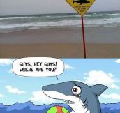 Poor shark…