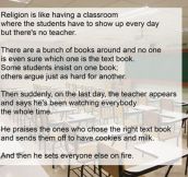 What religion is like…