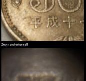 Microprinted coin…