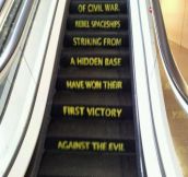 The force is strong with this escalator…