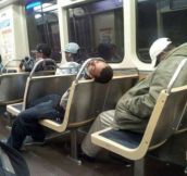 Sleeping in public…