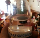 Texas snowman snow globe…