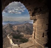 Amazing view from the Great Wall of China…