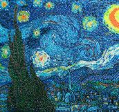 Starry Night made out of jelly beans…
