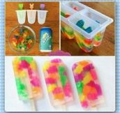 How to make gummy bear popsicles…