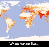 Places where humans live…