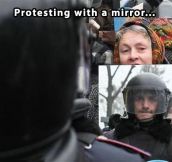 An original way to protest…