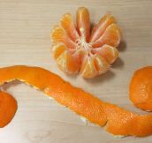 Properly peeled tangerines…