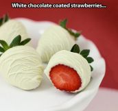 Coated strawberries…