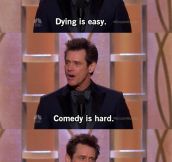 Shots Fired by Jim Carrey at the 71st Golden Globe…