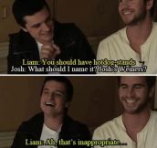 Josh and Liam joking around…