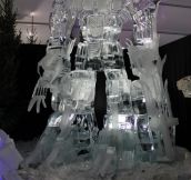 Optimus Prime ice sculpture…