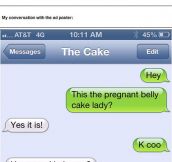 Pregnant belly cakes request…