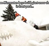 Giant snow shark…