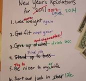 Rearranging new year’s resolutions…