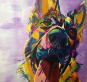 Breathtaking beautiful dog painting…