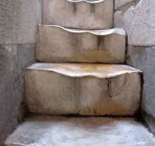 Old marble steps