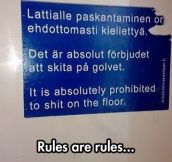 Those Finns and their rules