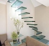Classy glass stairs…
