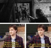 Daniel Radcliffe talks about filming the penultimate Harry Potter film…