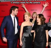 Photobomb level: Jennifer Lawrence…