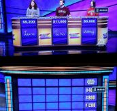 The most awkward Jeopardy board ever…